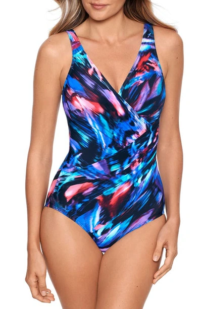 Miraclesuit Fuego Flora Oceanus One-piece Swimsuit In Fuego Flora Black