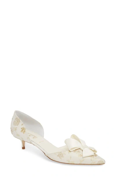 Something Bleu Cliff Bow D'orsay Pump In Ivory Romance