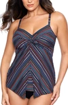MIRACLESUIT SHIMMER LINKS LOVE KNOT UNDERWIRE TANKINI TOP