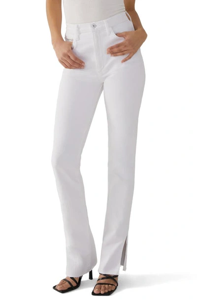 Favorite Daughter Valentina Super High Rise Tower Jean With Slit In White