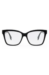 Fendi Fe50117i Ff Diamonds 001 Nero Glasses In Shiny Black