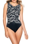 Miraclesuit Zari Brio One-piece Swimsuit In Blk/white