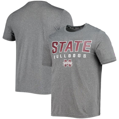 Champion Grey Mississippi State Bulldogs Stack T-shirt