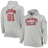 Mitchell & Ness Men's  Dennis Rodman Heathered Gray Chicago Bulls Big And Tall Name And Number Pullov In Heather Gray