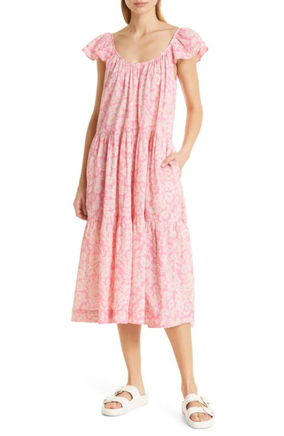 The Great The Whipstitched Plumeria Dress In Pink
