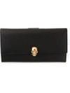 ALEXANDER MCQUEEN continental skull wallet,금속(기타)100%