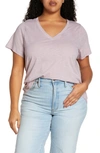 Madewell Whisper Cotton V-neck T-shirt In Provence Grape