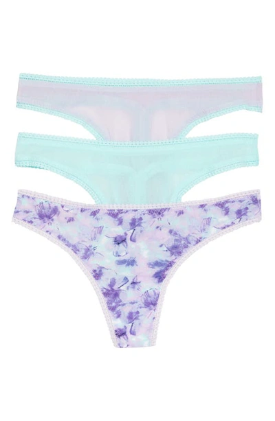 On Gossamer Mesh Hip G Thong Solids 3-pack In Island Orchid