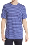 Nordstrom Men's Shop Linen Crewneck T-shirt In Blue C Tioga Stripe