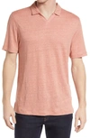 Nordstrom Men's Shop Johnny Collar Linen Polo In Pink Glass