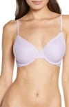 On Gossamer Next To Nothing Underwire T-shirt Bra In Orchid Bloom