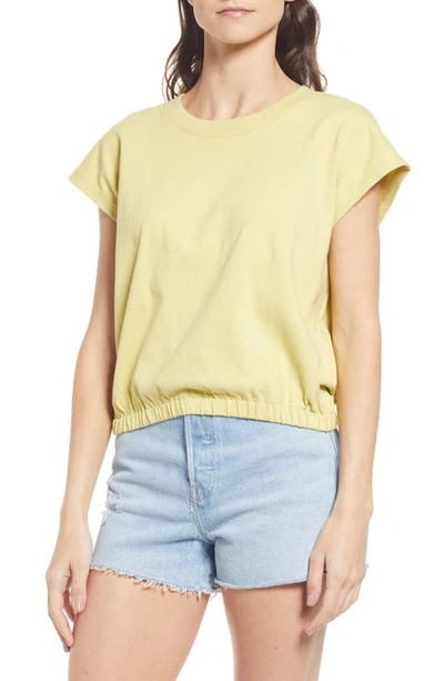 Madewell Cap Sleeve Banded Muscle T-shirt In Yellow