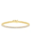 Crislu Princess Cubic Zirconia Tennis Bracelet In Gold