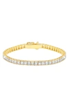 Crislu Princess Cubic Zirconia Tennis Bracelet In Gold