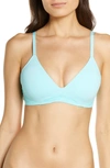 On Gossamer Ongossamer Sleek & Lace Wireless Free Lift Bra In Blue