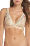 Wacoal Embrace Lace Convertible Plunge Soft Cup Wireless Bra In Naturally Nude/ Ivory