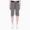 BALMAIN MONOGRAM COTTON BERMUDA SHORTS