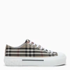 BURBERRY BEIGE SNEAKERS WITH VINTAGE CHECK MOTIF