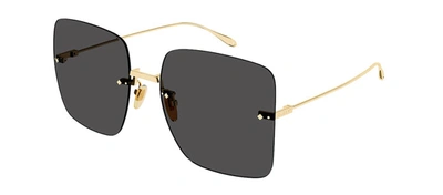 Gucci Gg1147s 001 Oversized Square Sunglasses With Pendant In Grey