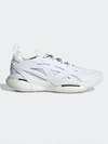 Adidas By Stella Mccartney Alexander Mcqueen Sand Canvas Tread Slick Sneakers In Ftwwht,actora,whtvap