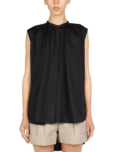 Alexander Mcqueen Women's Silk Blouse Shirt In Black