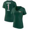 FANATICS FANATICS BRANDED GREEN GREEN BAY PACKERS PLUS SIZE MOTHER'S DAY #1 MOM V-NECK T-SHIRT
