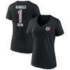 FANATICS FANATICS BRANDED BLACK PITTSBURGH STEELERS PLUS SIZE MOTHER'S DAY #1 MOM V-NECK T-SHIRT