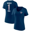 Fanatics Branded Navy Chicago Bears Plus Size Mother's Day #1 Mom V-neck T-shirt In Navy