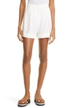 Rag & Bone Ivy Pleated Linen Shorts In White