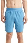 Nike Dri-fit Flex Pocket Yoga Shorts In Dutch Blue/ Black