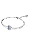 Swarovski Millenia Crystal Octagon Cut Bangle Bracelet In Blue