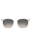 Ray Ban Unisex Light Grey Gradient Square Sunglasses Rb4323 644732 51 In Transparent/ Grey Gradient