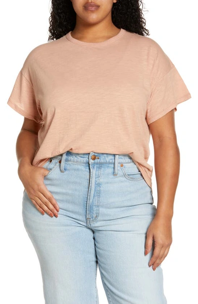 Madewell Sorrel Whisper Ringer T-shirt In Antique Coral