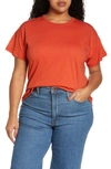 Madewell Sorrel Whisper Ringer T-shirt In Fresh Chili