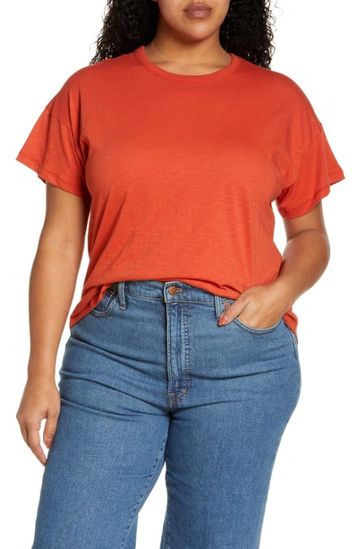 Madewell Sorrel Whisper Ringer T-shirt In Fresh Chili