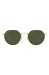 Ray Ban Ray-ban Jack 55mm Irregular Sunglasses In Legend Gold/ Green
