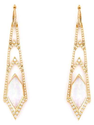 Stephen Webster Crystal Haze Long Diamond Earrings In Metallic