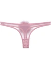 GILDA & PEARL DIANA GEORGETTE POMPOM THONG,009911666525