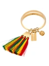 CHLOÉ RED MULTI JANIS TASSEL BANGLE,3P084094411465909