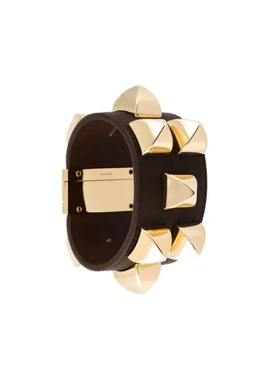 Givenchy Clasp Fastening Cuff In Brown