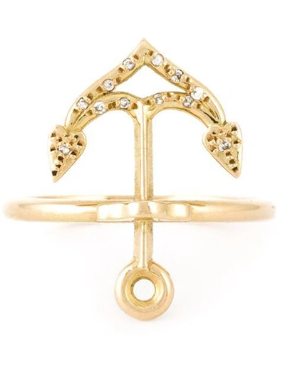 Natasha Zinko Mini Anchor Ring In Metallic