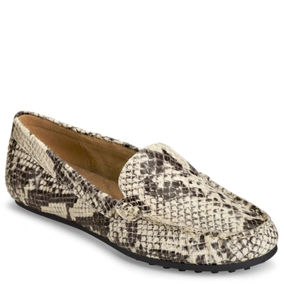 Aerosoles Over Drive Womens Loafer Driving Moccasins In Natural Printed Snake - Faux Leather