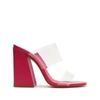 Schutz Victorie Womens Open Toe Slip On Dress Sandals In Hot Pink