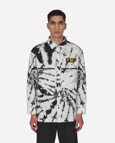 Aries Fila Tie Dye Longsleeve Shirt In White