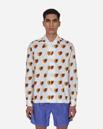 Sky High Farm Strawberry And Moon Longsleeve Shirt White In Multicolor