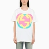 GUCCI GG HEART-PRINT T-SHIRT WHITE