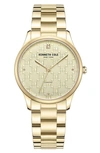 Kenneth Cole Classic Dress Watch With Stainless Steel Bracelet In Gold