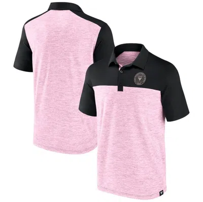 Fanatics Branded Pink/black Inter Miami Cf Clutch Space-dye Polo