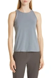 Eileen Fisher Slim Fit Scoop Neck Tank In Steel