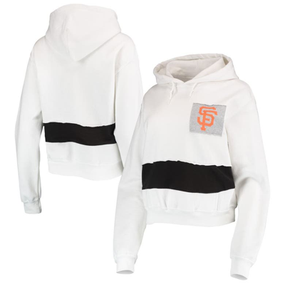 Refried Apparel Women's  White, Black San Francisco Giants Cropped Pullover Hoodie In White,black